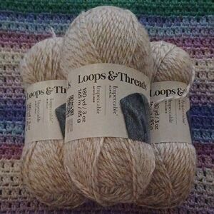 3 Loops & Threads Impeccable Yarn in Sand Mouline